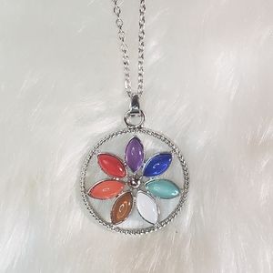 Rainbow Flower Necklace
